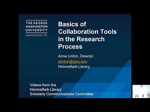 Basics of Collaboration Tools in the Research Process