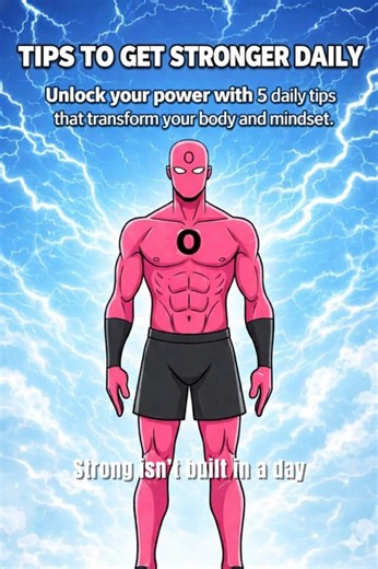 5 Daily Tips to Get Stronger Fast 💪 | Superhero Fitness Guide #GetStrongerDaily #FitnessMotivation