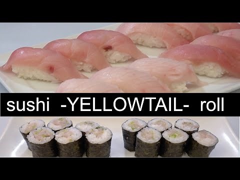 yellowtail part 2. How to make sushi and roll (hosomaki)