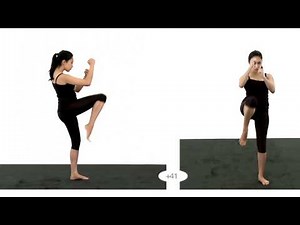 Front Snap Kick High: Young Adult Female: Realtime - Animation Reference Body Mechanics