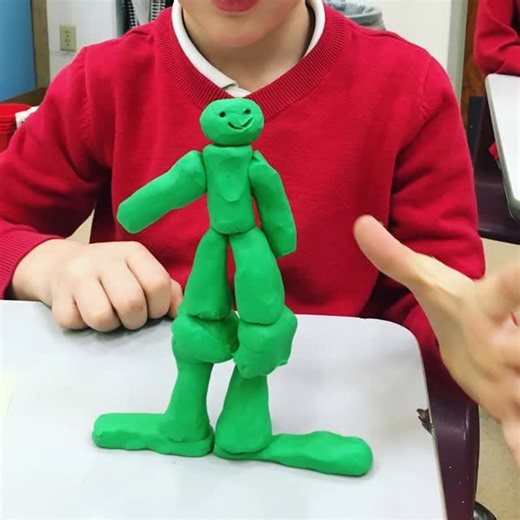 Tracy Boberg Nichols on Instagram: "Making geometric shapes with modeling clay and then putting them together to make fun shape robots with my 1st graders. I call this ‘practice clay’."