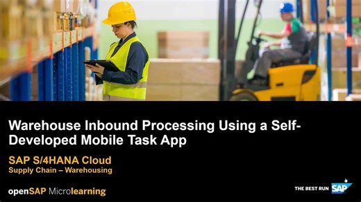 Warehouse Inbound Processing Using a Self-Developed  Mobile Task
