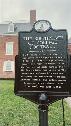 America's first football game #ushistory #football Rutgers University, NJ