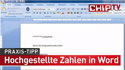 Hochgestellte Zahlen und Zeichen in Word - Praxis-Tipp