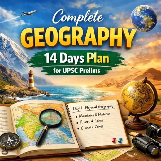 Crack UPSC Prelims: Complete Geography in 14 Days! 🌍🗺️ #UPSC #IAS #Geography