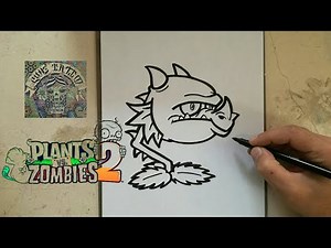 COMO DIBUJAR AL BOCADRAGON - PLANTS VS ZOMBIES 2 / how to draw snapdragon - plants vs zombies 2