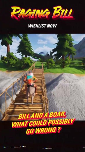 Bill and a wild boar… I really don’t see what could possibly go wrong. #DevLog #IndieGame #GameDev