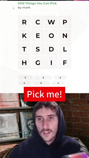 Pick me! Can you crack this mind-bending word puzzle? #wordgame #puzzle #gamer #viral #trending #gaming #fyp #tiktok #wordsalad #fypシ #game #foryou #challenge #bvnfire #wordgames #morebvnfire