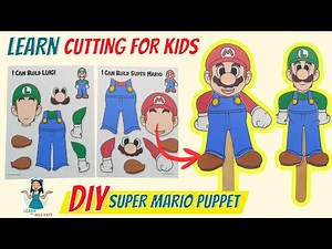 The Super Mario Bros Movie DIY Crafts for Kids | Super Mario & Luigi Paper Puppet for Preschool