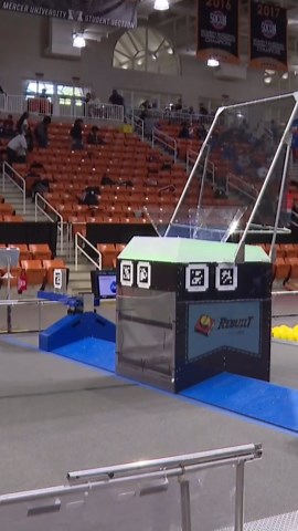 High school robotics teams compete at district championships