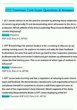 CCC Common Core Exam Actual 2025 Questions and Verified Answers 2025 2026 A GRADE COMPLETE746