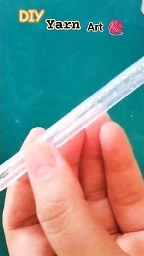 Diy Easy Yarn Art 🧶✨|Yarn Pen🖊️🧵😍 Art #flowerart#art #yarn #craft#penart #easyart#diy#creative