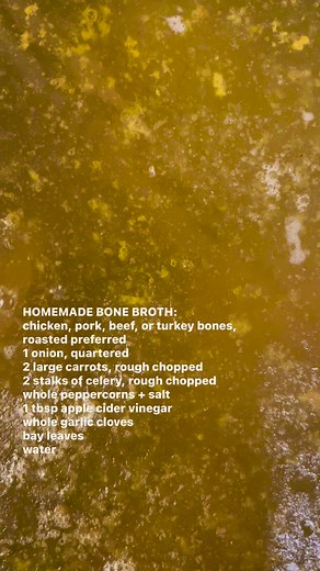 Simmer on low all day, skim impurities as they rise to the surface, and if you’d like, cool and remove the solidified fat layer and then enjoy plain or in your favorite recipe. Good. Easy. Nourishing! Full recipe directions here: https://www.motherearthnews.com/real-food/bone-broth-the-ultimate-multivitamin #dailyfarm #homestead #homesteadkitchen #homesteading #homestead #homesteadinglife #homesteader #grassfedbeef #homemade #bonebroth #nourish #realfood #homemade #kitchenhacks #nosetotail #brot