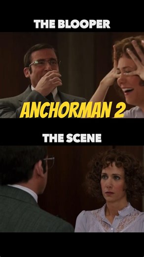 Anchorman 2: Groom Groom (The Blooper vs The Scene) #stevecarell #kristenwiig #comedy #funny #movie