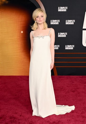 Elle Fanning Stuns in Gucci at "A Complete Unknown" Premiere in LA • CelebMafia