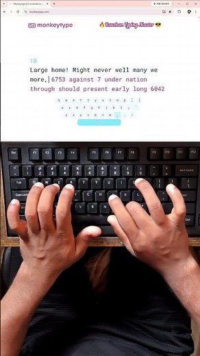 💯 Almost 100 WPM! 97 WPM Fast Typing #monkeytype #typingtest #asmr #viral #raushantypingmaster