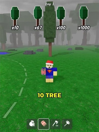 10 vs 1000 tree #roblox #99nightintheforest
