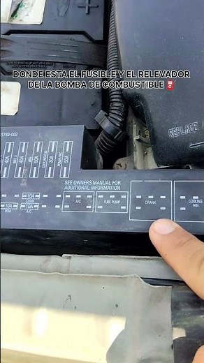 DÓNDE ESTÁ EL FUSIBLE Y EL RELEVADOR DE LA BOMBA DE COMBUSTIBLE!!! #electronicaautomotriz