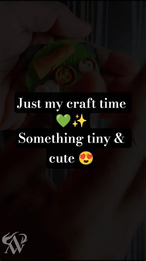 Just my craft time 💚✨Something tiny & cute 😍#craft #clay #miniature #diy #giftideas