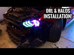 DRLS & HALO INSTALL 2018+MUSTANG STEPBYSTEP! *LIGHTINGTRENDZ*