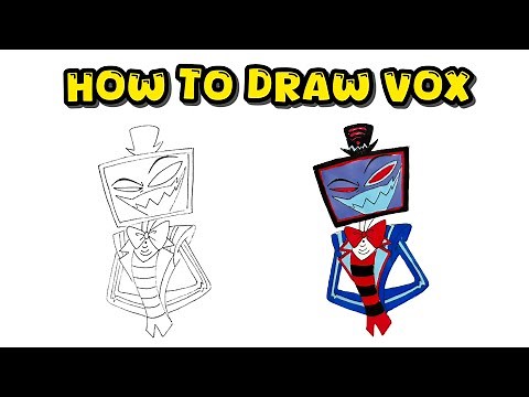 How to Draw Vox from Hazbin Hotel – Simple Character Drawing Tutorial