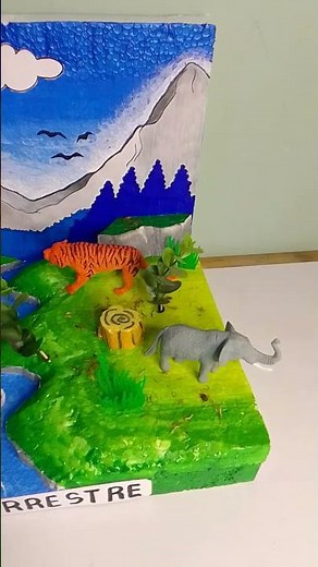 MAQUETA DE ECOSISTEMA TERRESTRE #proyectosescolares #diorama #arte #ideas