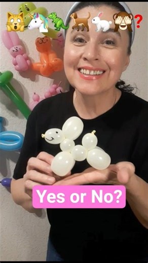 Balloon Dog World's Cuteness Challenge 🎈🐕 Look how tiny she is? #shorts #balloonanimals #challenge