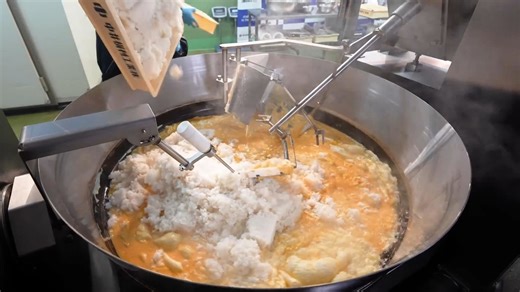 日本可以自动炒饭炒菜的机器