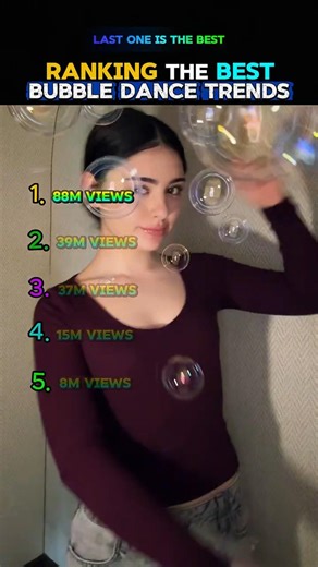 Ranking the Best Bubble Dance Trends with Over a Million Views