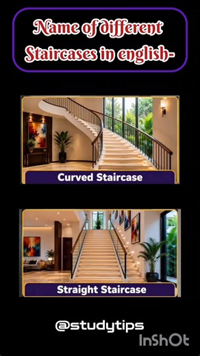 🔥 10 Types of Staircases in English | Improve Your English Vocabulary in 30 Seconds! 📚