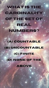 What is the cardinality of set of real numbers ? #BrainTeaser #MathChallenge #Puzzles #Infinity