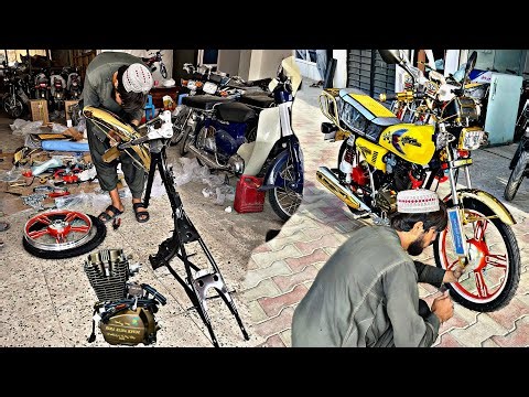 Amazing Transformation Motorcycle Built From Parts ||Skilled Worker Building a Custom Golden Bike
