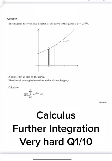 Edexcel A-level Further integration Very Hard Q1/10. Evaluate the definite integral of exponential function using u-substitution. #calculus #integral #learnmathontiktok #learnmath #Alevel #aslevels #puremaths #testpreparation #edexcel #pastpapers #integration #mathsolutions #definiteintegrals