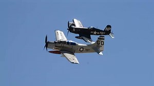 A1 Skyraider and F4U Corsair flyby Rhode Island National Guard Open House Air Show. 12 June 2016 Patriot Federation Photography | Patriot Federation Photography
