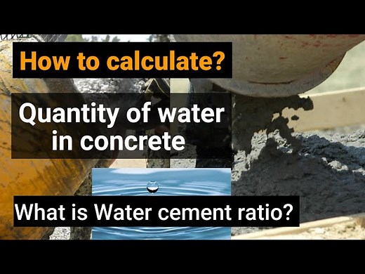 Water cement ratio for concrete quantity of water in concrete How to calculate Civil tutor
