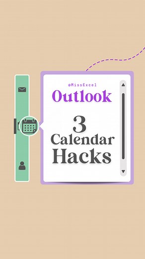 3️⃣ Outlook Calendar Hacks 📩 | Miss Excel