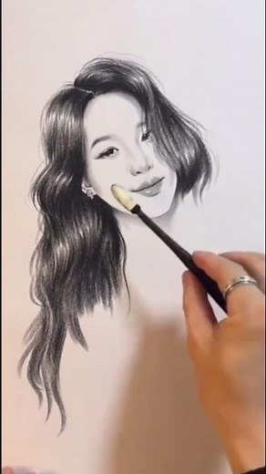 Girl Drawing #drawing #charcoaldrawingtutorial #girlfacedrawingpencil #girldrawing #portraitdrawing