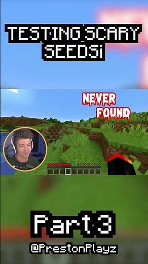Testing Scary Minecraft Seeds That Are Actually True. #prestonplayz #Minecraft #videogames #streamer
