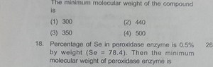 The minimum molecular weight of the compound is
