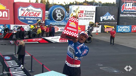 Antron Brown claimed his fourth Top Fuel world championship on Sunday at the In-N-Out Burger NHRA Finals in the semifinals. Brown collected six event wins, including the In-N-Out Burger NHRA Finals. | Drag Illustrated