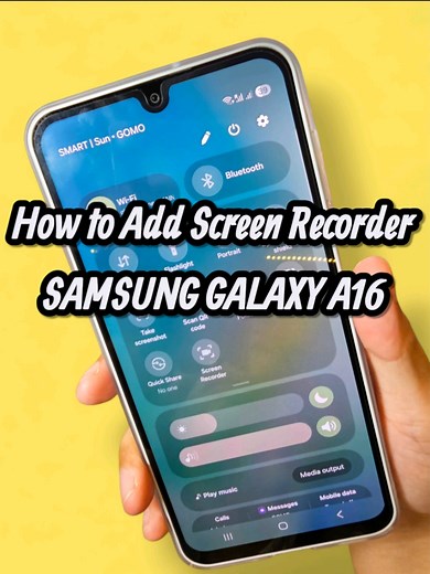 Samsung Galaxy A16: Add Screen Recorder Easily