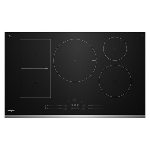 Check The Home Depot's Q&A Before Buying: Whirlpool 36 in. 5-Elements Glass Top Induction Electric Cooktop in Stainless Steel Trim with Temp Cook Technology