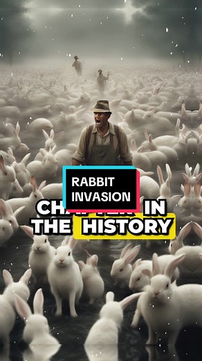 Rabbit Invasion 💀 #history #rabbit #historytime #historytok #creepy