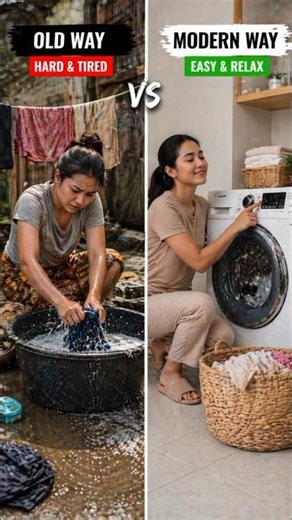 Washing Clothes Then vs Now… Life Changed 😱