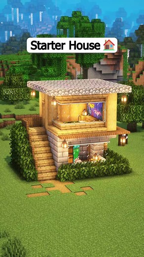 Starter House Tutorial in Minecraft: Easy Build Ideas