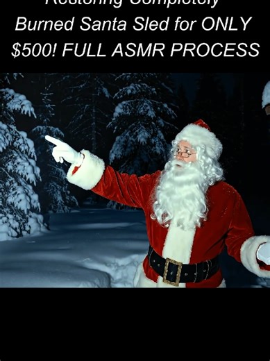 Restoring Completely Burned Santa Sled 🛷 for only $500 #santasled #santa #sled #restoration #ai