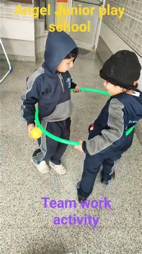 Team work activity #recg yellow nd purple colour