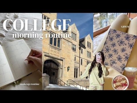 COLLEGE MORNING ROUTINE + GRWM | life updates, makeup routine, new schedule