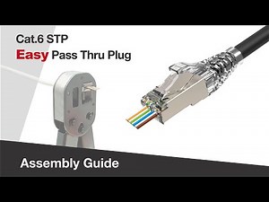 How To Assemble Cat6 STP Easy Pass RJ45 Connector For 10Gigabit ?