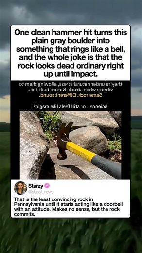 WHAT MAKES THIS ROCK SOUND LIKE A BELL?